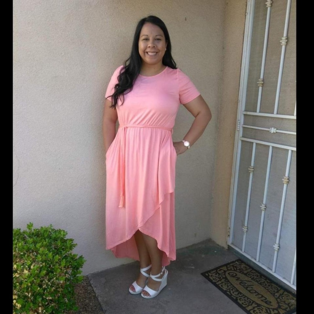 Short sleeve wrap dress